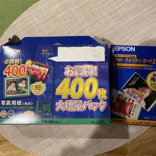 （まとめ） エプソン EPSON 写真用紙ライト〔薄手光沢〕 L判 KL400SLU 1冊（400枚） 〔×3セット〕 - 4