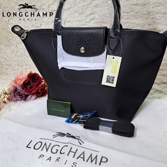 ハンドバッグ【新品】LONGCHAMP ル プレアージュ ネオ L ブラック 2way