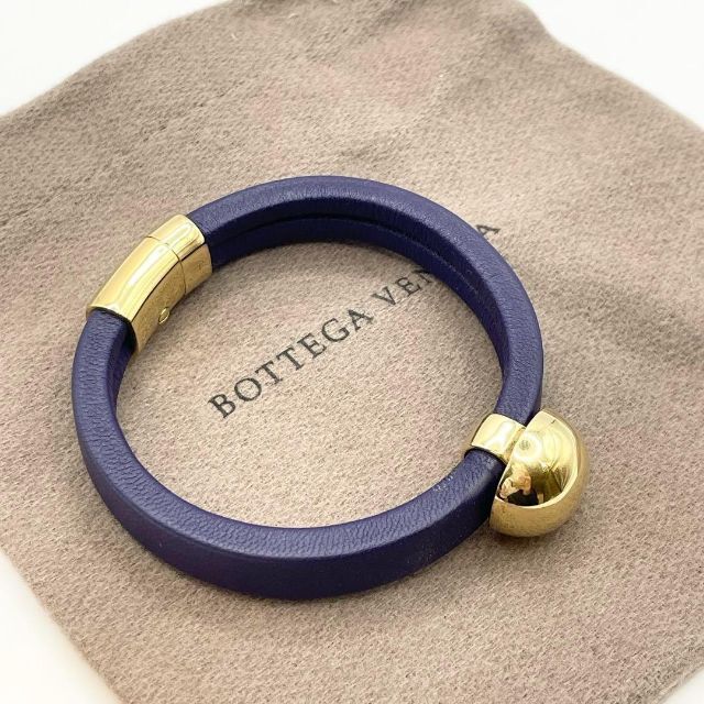 新品未使用】BOTTEGA VENETA レザーブレスレット ゴールド金具