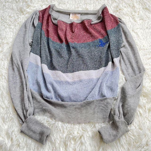 美品】ヴィヴィアンウエストウッド 春ニット セーター ラメ オーブ