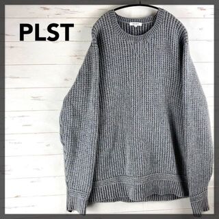 プラステ(PLST)のPLST プラステ ビックサイズ ウールニット セーター グレー XL(ニット/セーター)
