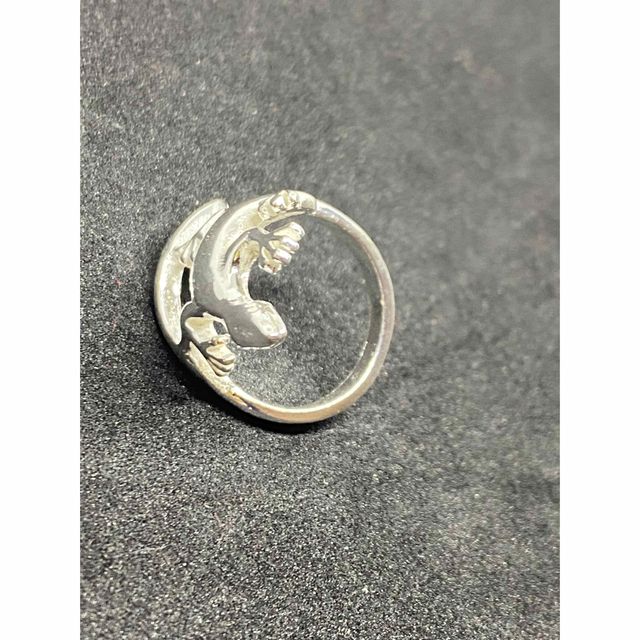 トカゲ　蜥蜴　爬虫類　シルバー925リング　クラフト銀アクセサリー　13号トz5 メンズのアクセサリー(リング(指輪))の商品写真
