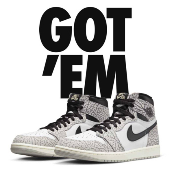 NIKE(ナイキ)のNike Air Jordan 1 High OG White Cement メンズの靴/シューズ(スニーカー)の商品写真