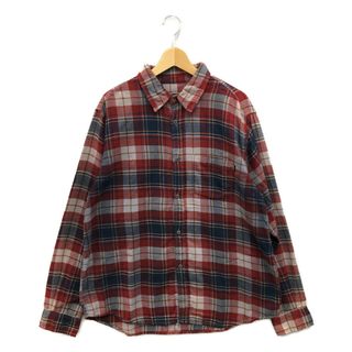 ステューシー(STUSSY)のステューシー ネルシャツ レッド ネイビー チェック柄 メンズ XL(シャツ)