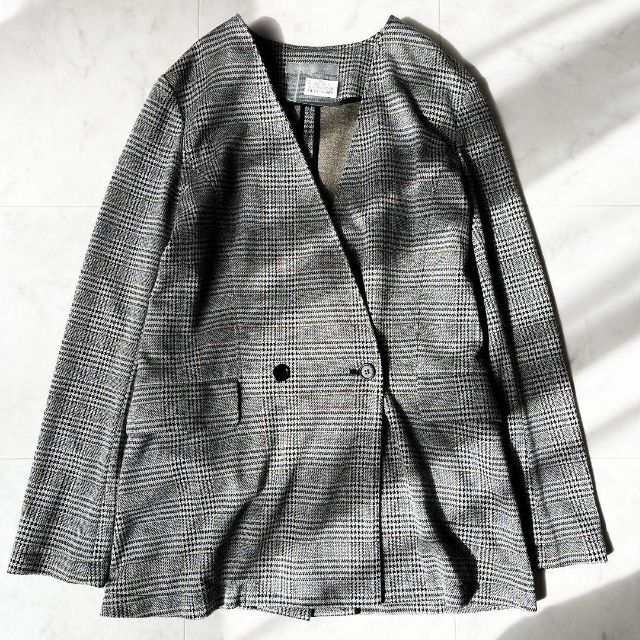 極美品✨ 定価6.4万 セオリーリュクス ノーカラー ダブルジャケット 40