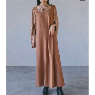 MARTE ジャガード変形デザインワンピースWave Line JQ Dress
