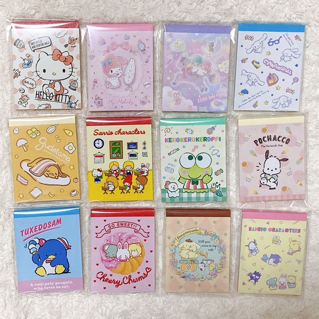 新品、未使用❤️12冊セット❤️ サンリオ キャラクター メモ帳 新品、未使用❤️12冊セット❤️ サンリオ キャラクター メモ帳