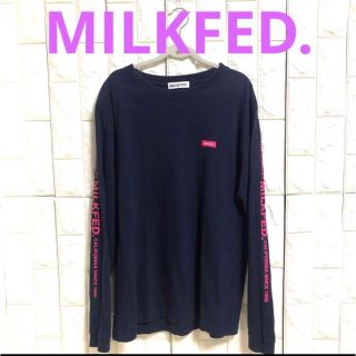 ミルクフェド(MILKFED.)のミルクフェド　長袖Tシャツ　ネイビー(Tシャツ(長袖/七分))