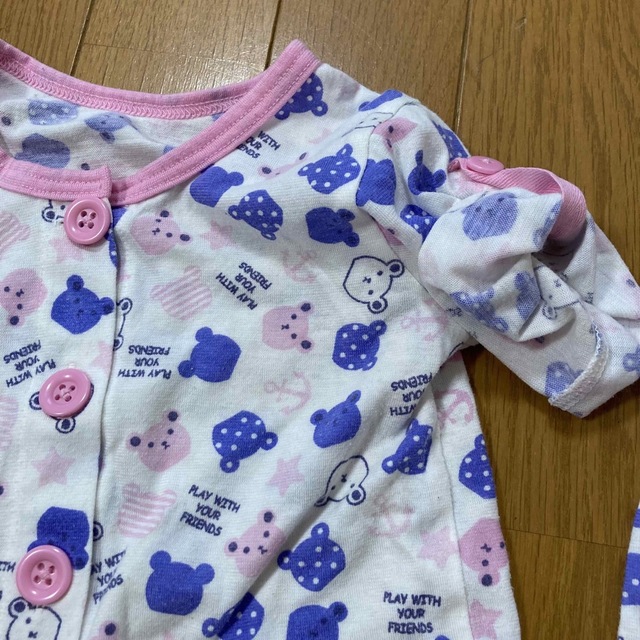 女の子前開きパジャマ　80センチ キッズ/ベビー/マタニティのベビー服(~85cm)(パジャマ)の商品写真