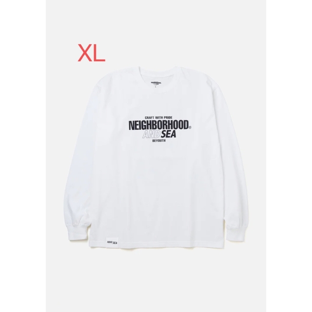 M　NH X WIND AND SEA . TEE LS-1 茶　ネイバーフッド