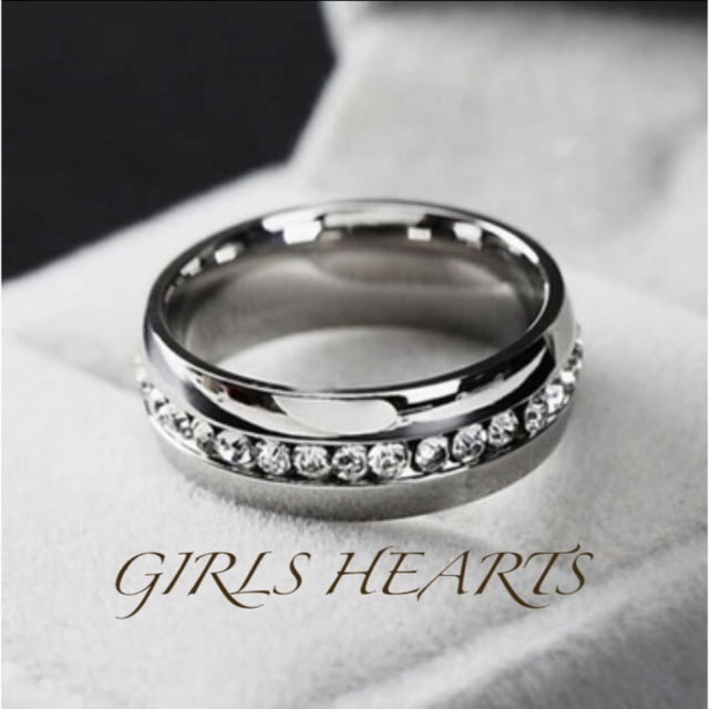 送料無料18号クロムシルバースーパーCZダイヤステンレスフルエタニティリング指輪の通販 by GIRLS HEARTS's shop｜ラクマ