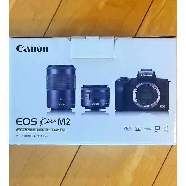 最新のデザイン Canon - 新品・未開封 キャノン EOS Kiss M2 ダブル