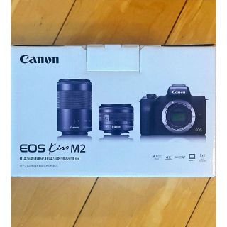 キヤノン(Canon)の新品・未開封　キャノン EOS Kiss M2 ダブルズームキット ブラック(ミラーレス一眼)