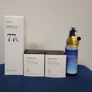 (新品未開封)innisfreeフェイスパック二個　Anua77%化粧水250m(化粧水/ローション)