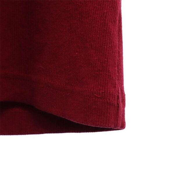 LACOSTE - ラコステ ロゴ刺繍 リブ ニット 38 レッド LACOSTE