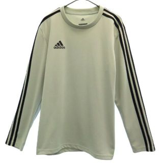 アディダス(adidas)のアディダス 背中プリント 長袖 Tシャツ M グリーン adidas サッカー メンズ 【中古】  【230305】 メール便可(Tシャツ/カットソー(半袖/袖なし))