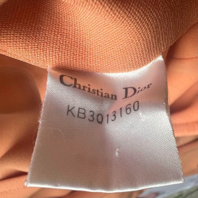美品】Christian Dior ミドルジャケット オレンジ ロゴボタン L 絶対一