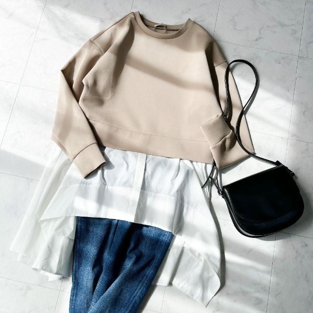 極美品✨ 21SS ルフィル LE PHIL SOLOTEXコンビカットソー | フリマアプリ ラクマ