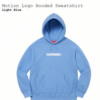 シュプリーム(Supreme)のsupreme Motion Logo Hooded ライトブルー(パーカー)