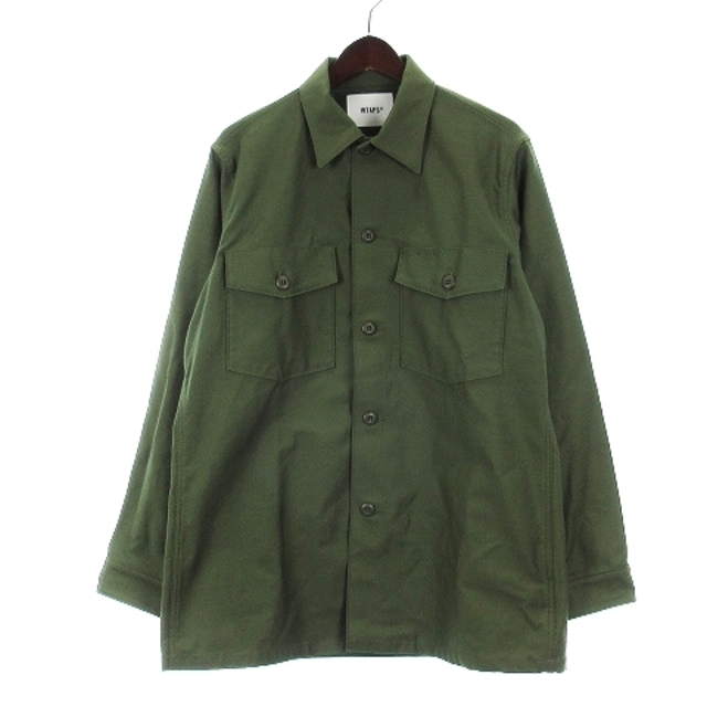 に値下げ! WTAPS BUDS LS 長袖 シャツ オリーブ ジャケット3 ダブル