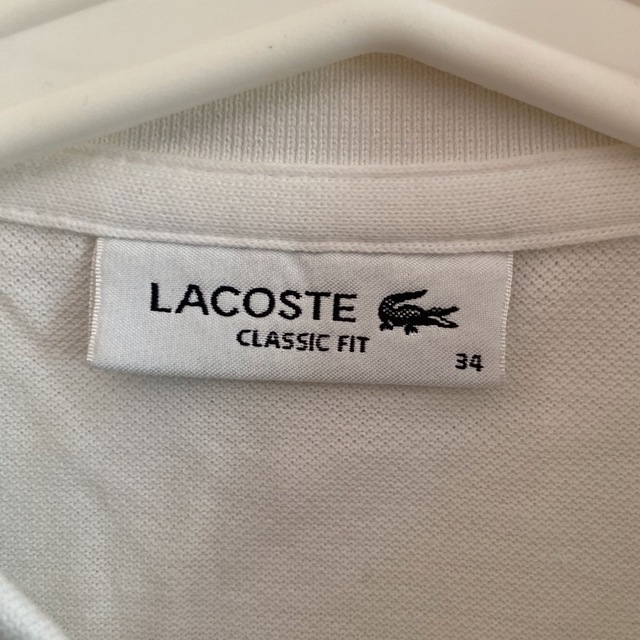 LACOSTE(ラコステ)のLACOSTE ラコステ ポロシャツ ホワイト サイズ34 レディースのトップス(ポロシャツ)の商品写真