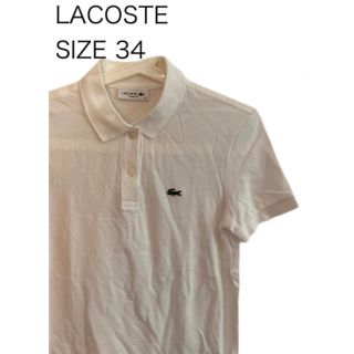 ラコステ(LACOSTE)のLACOSTE ラコステ ポロシャツ ホワイト サイズ34(ポロシャツ)