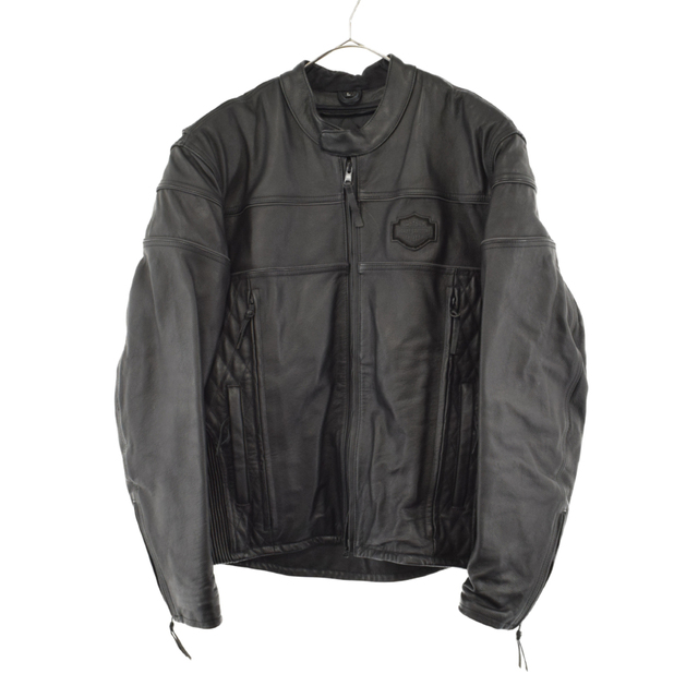 520センチ袖丈HARLEY DAVIDSON ハーレーダビッドソン BLACK LEATHER JACKET ARMOR バックロゴ レザージャケット 98110-05VM ブラック