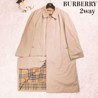 バーバリー(BURBERRY)のバーバリー　ステンカラーコート　2way　ノバチェック 　トレンチ　ライナー(トレンチコート)