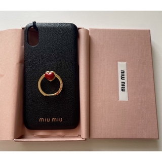 ミュウミュウ(miumiu)のMIU MIUミュウミュウ iPhoneケース バンカーリング スマホリング(iPhoneケース)