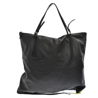 Martin Margiela 11 マルタンマルジェラ 22SS OVERSIZED LEATHER TOTE BAG W/ POUCH オーバーサイズレザートートバッグ ブラック ポーチ付 S36WC0149