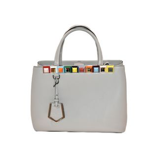 フェンディ(FENDI)の【おしゃれ☆中古品】FENDIプチトゥジュール ８BH253ベージュ系レザー レディース　ハンドバッグ　ショルダーバッグ　マルチカラー　レインボースタッズ　おしゃれ　人気 【中古】松山久万ノ台(その他)