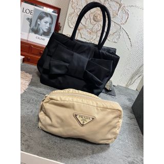 プラダ(PRADA)のプラダポーチ&ナイロン未使用リボンミニトートバッグセット(ポーチ)