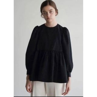 ohga パターンブラウス　ブラック　PATTERN BLOUSE (シャツ/ブラウス(長袖/七分))