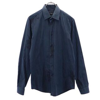 ジバンシィ(GIVENCHY)のジバンシィ ストライプ柄 長袖 シャツ 16 緑系×黒 GIVENCHY メンズ 【中古】  【230305】 メール便可(シャツ)