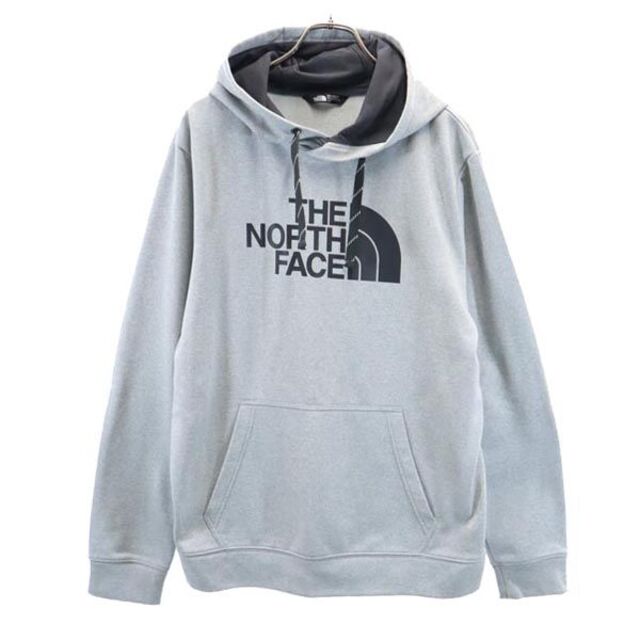 THE NORTH FACE(ザノースフェイス)のザノースフェイス ロゴプリント  ジャージ プルオーバー パーカー L グレー THE NORTH FACE 裏起毛 長袖 トレーナー メンズ 【中古】  【230305】 メンズのトップス(その他)の商品写真