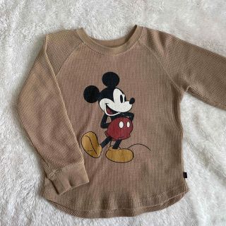 ディズニー(Disney)のミッキー ディズニー ❤️ ワッフル ロンT ロングTシャツ 100サイズ(Tシャツ/カットソー)