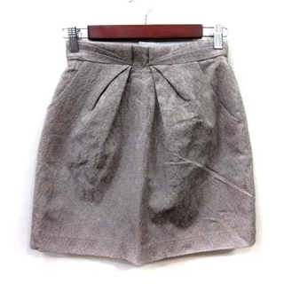 リランドチュール(Rirandture)のリランドチュール 台形スカート ミニ 総柄 1 グレージュ /YI(ミニスカート)