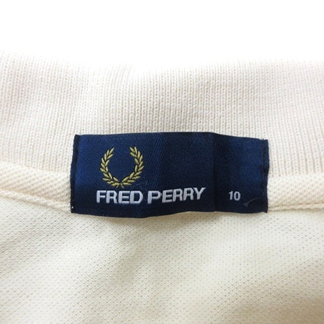 FRED PERRY(フレッドペリー)のフレッドペリー ポロシャツ ライン ノースリーブ 10 ライトベージュ レディースのトップス(ポロシャツ)の商品写真