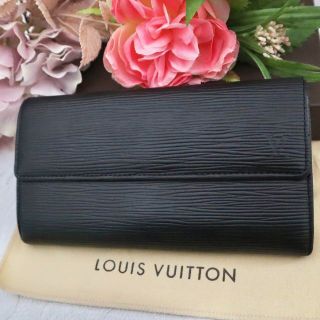 ルイヴィトン(LOUIS VUITTON)のW261 ルイヴィトン エピ ポルトフォイユ サラ 長財布 ノワール(財布)