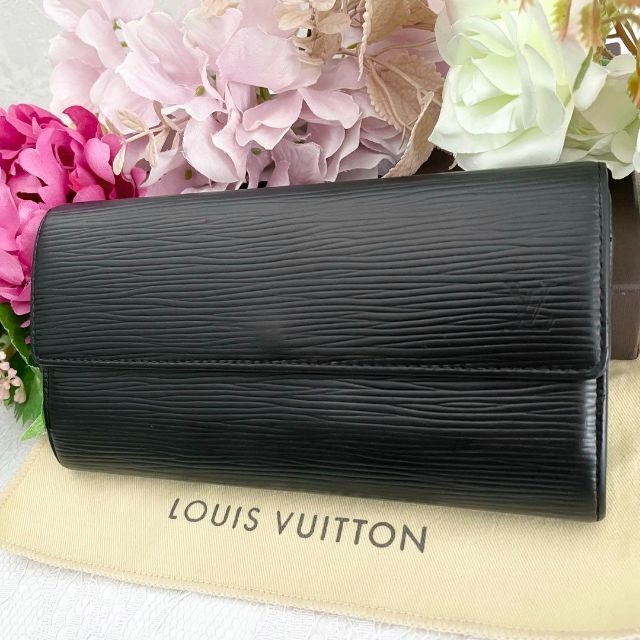 LOUIS VUITTON(ルイヴィトン)のW258 ルイヴィトン エピ ポルトフォイユ サラ 長財布 ノワール レディースのファッション小物(財布)の商品写真