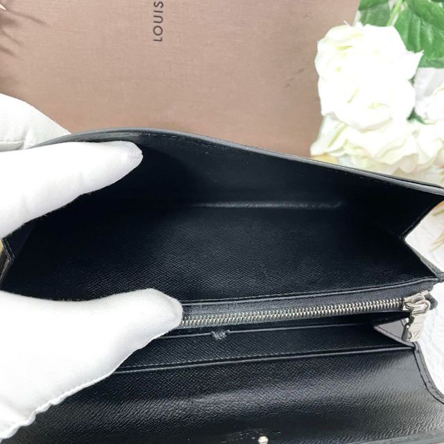 LOUIS VUITTON(ルイヴィトン)のW258 ルイヴィトン エピ ポルトフォイユ サラ 長財布 ノワール レディースのファッション小物(財布)の商品写真