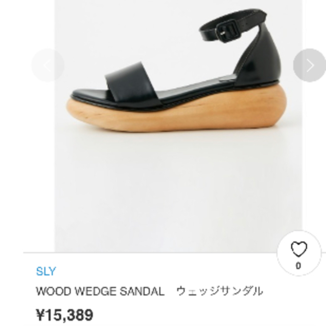 SLY(スライ)の《SLY》WOOD WEDGE SANDAL　ウェッジサンダル レディースの靴/シューズ(サンダル)の商品写真