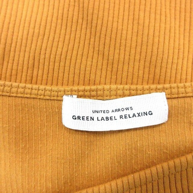 UNITED ARROWS green label relaxing(ユナイテッドアローズグリーンレーベルリラクシング)のグリーンレーベルリラクシング ニットカットソー 変形 リブ 半袖 マスタード レディースのトップス(ニット/セーター)の商品写真