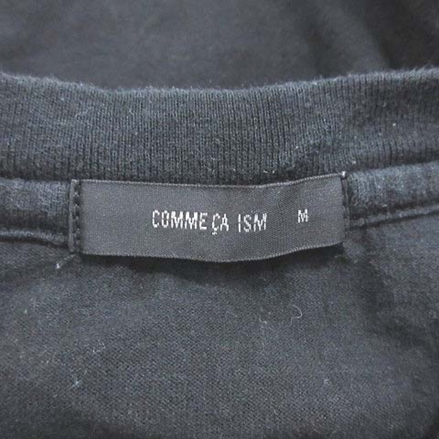 COMME CA ISM(コムサイズム)のコムサイズム Tシャツ カットソー 半袖 ダイヤ柄 クルーネック M 黒  レディースのトップス(Tシャツ(半袖/袖なし))の商品写真