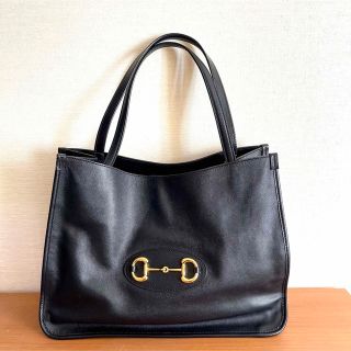 グッチ(Gucci)のグッチ/ホースビット　1955/トートバッグ/ブラック/レザー(トートバッグ)