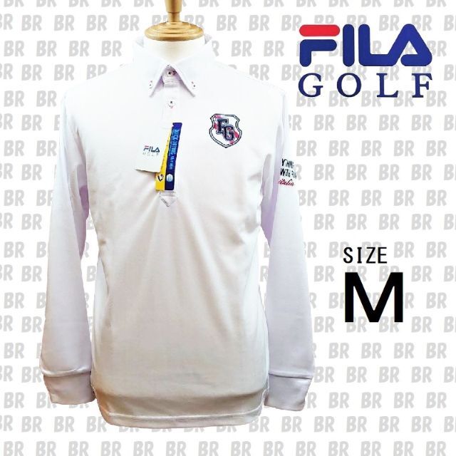 FILA(フィラ)の新品　【FILA GOLF】 Ｍ　ホワイト　ポロシャツ　吸汗速乾 メンズのトップス(ポロシャツ)の商品写真