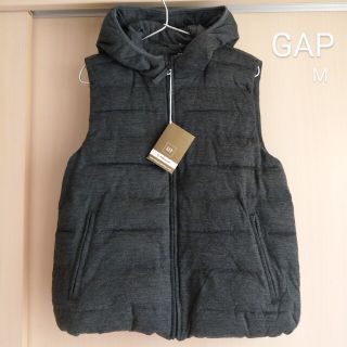 ギャップ(GAP)のギャップ レディース 中綿 ベスト グレー M(ダウンジャケット)