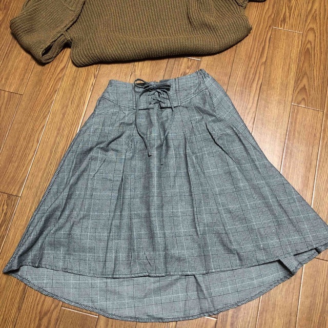 まとめ割引中　ギンガムチェックスカート レディースのスカート(ひざ丈スカート)の商品写真