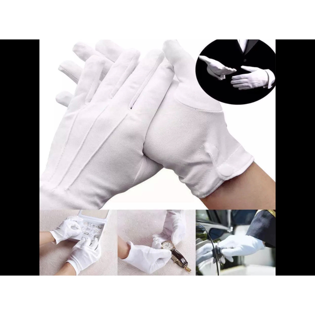 白手袋 ホワイトグローブWHITE グレードアップ版(2セット版) メンズのファッション小物(手袋)の商品写真