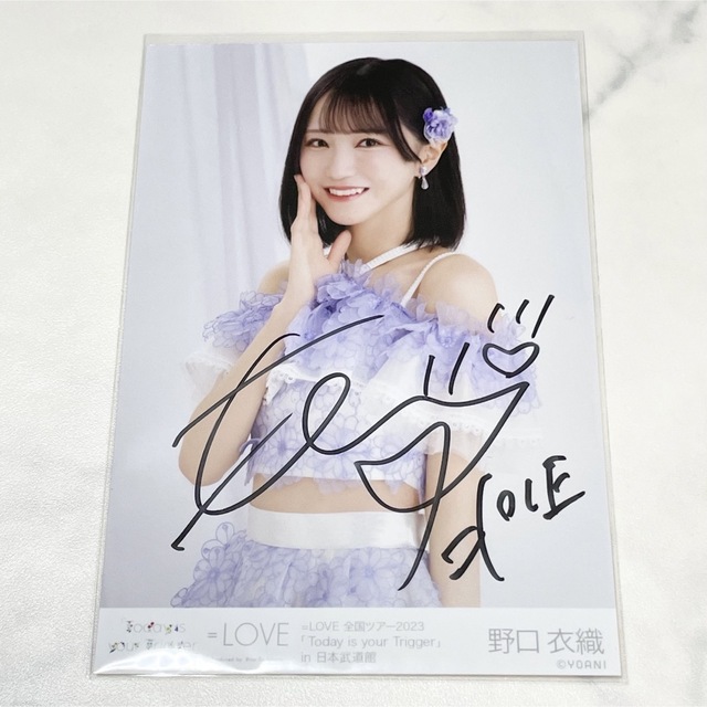 イコラブ 生写真 野口衣織 直筆 - アイドル イコラブ 生写真 野口衣織 直筆 - アイドル